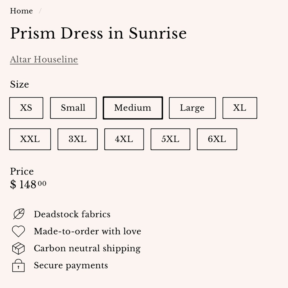 Altar Prism Dress in Sunrise NWOT - Picture 3 of 13